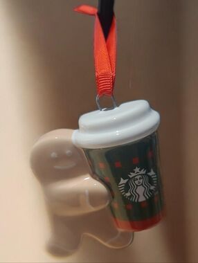 NWT Starbucks Holiday 2025 Ornament RED CUP Gingerbread Man